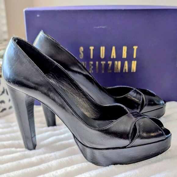 Stuart Weitzman Shoes - Sturt Weitzman Black Platform Pumps Size 7